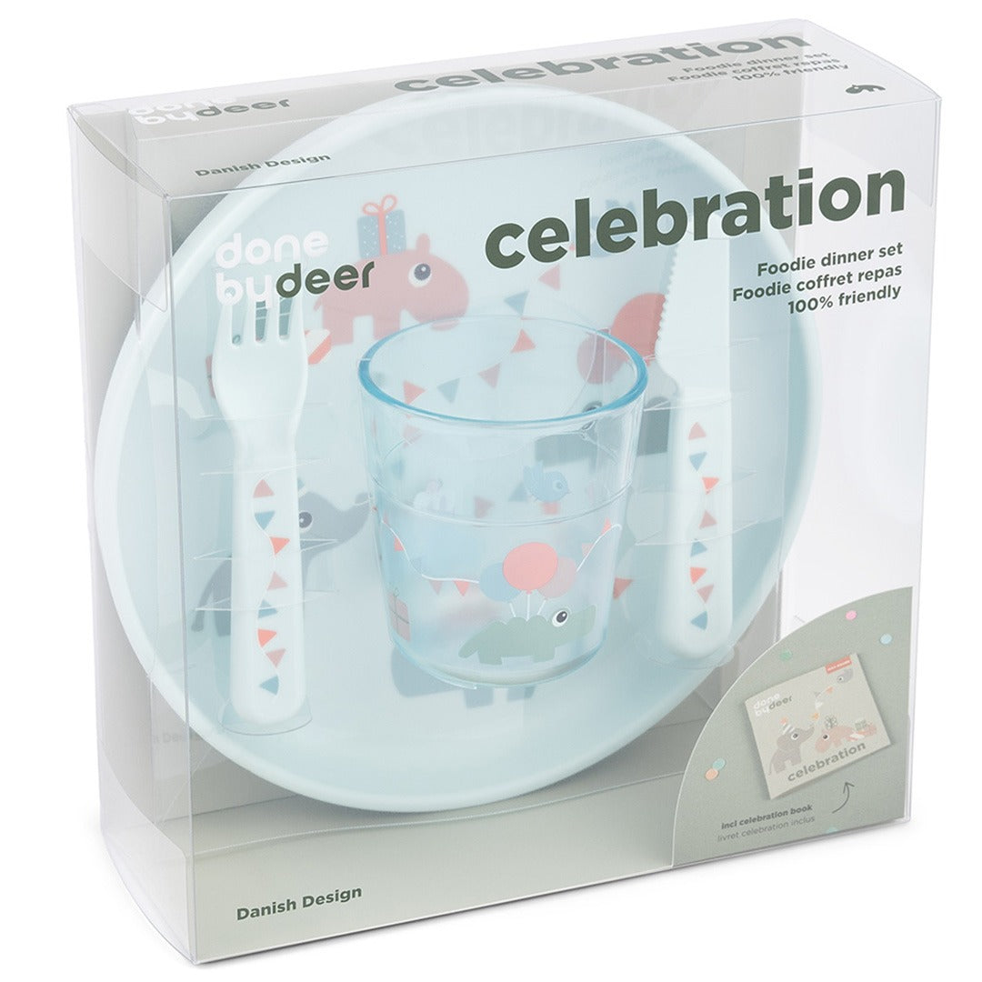 Done by deer kinderservies verjaardag - blue