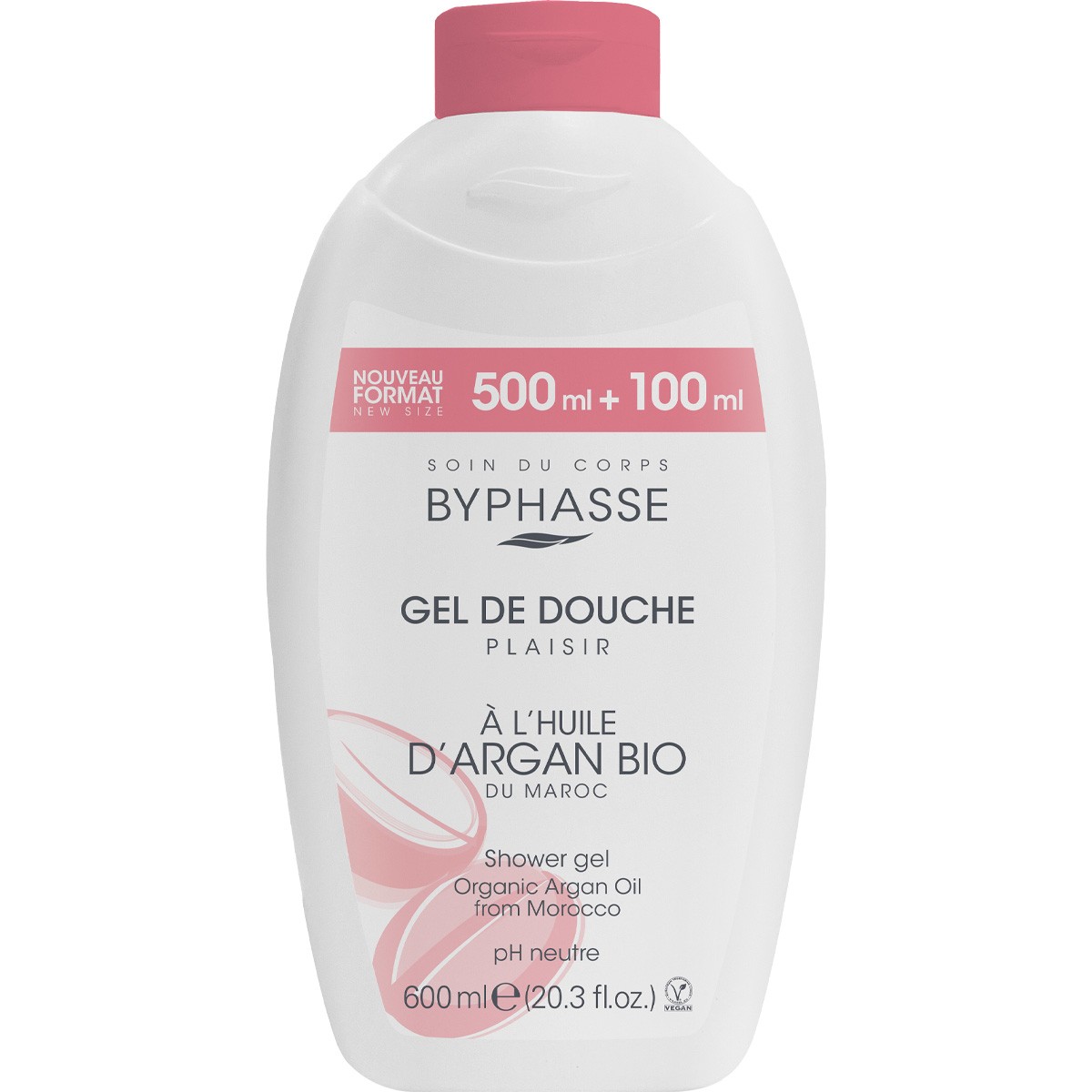 Gel douche - Huile d'argan - Plaisir - 600 ml