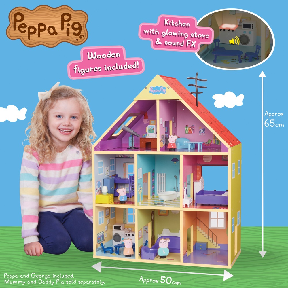Peppa Pigs Holzspielhaus 65 cm