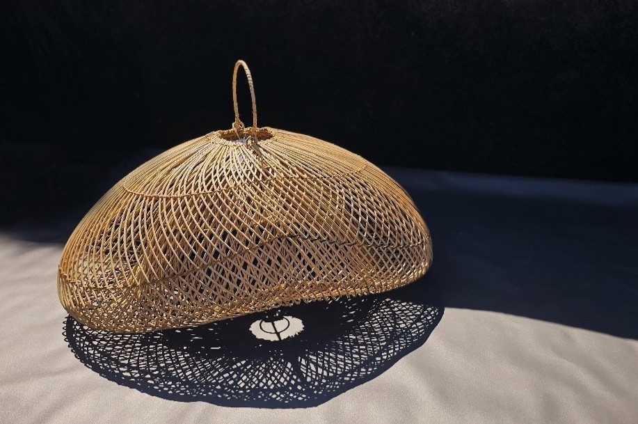 Rattan-Lampenschirm natur, B 62 cm, L 55 cm, H 30 cm von fischer's lagerhaus