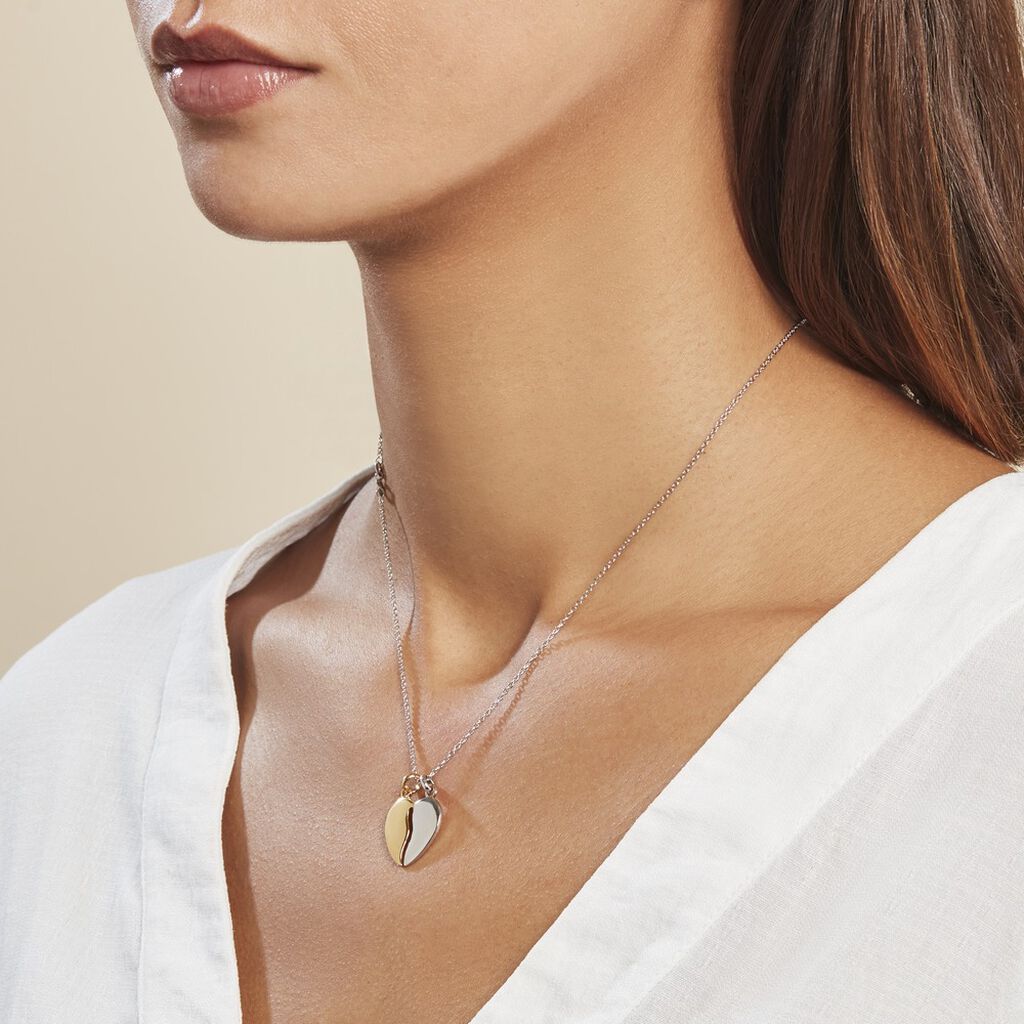 Pendentif Marie-stephanie Plaqué Or Bicolore