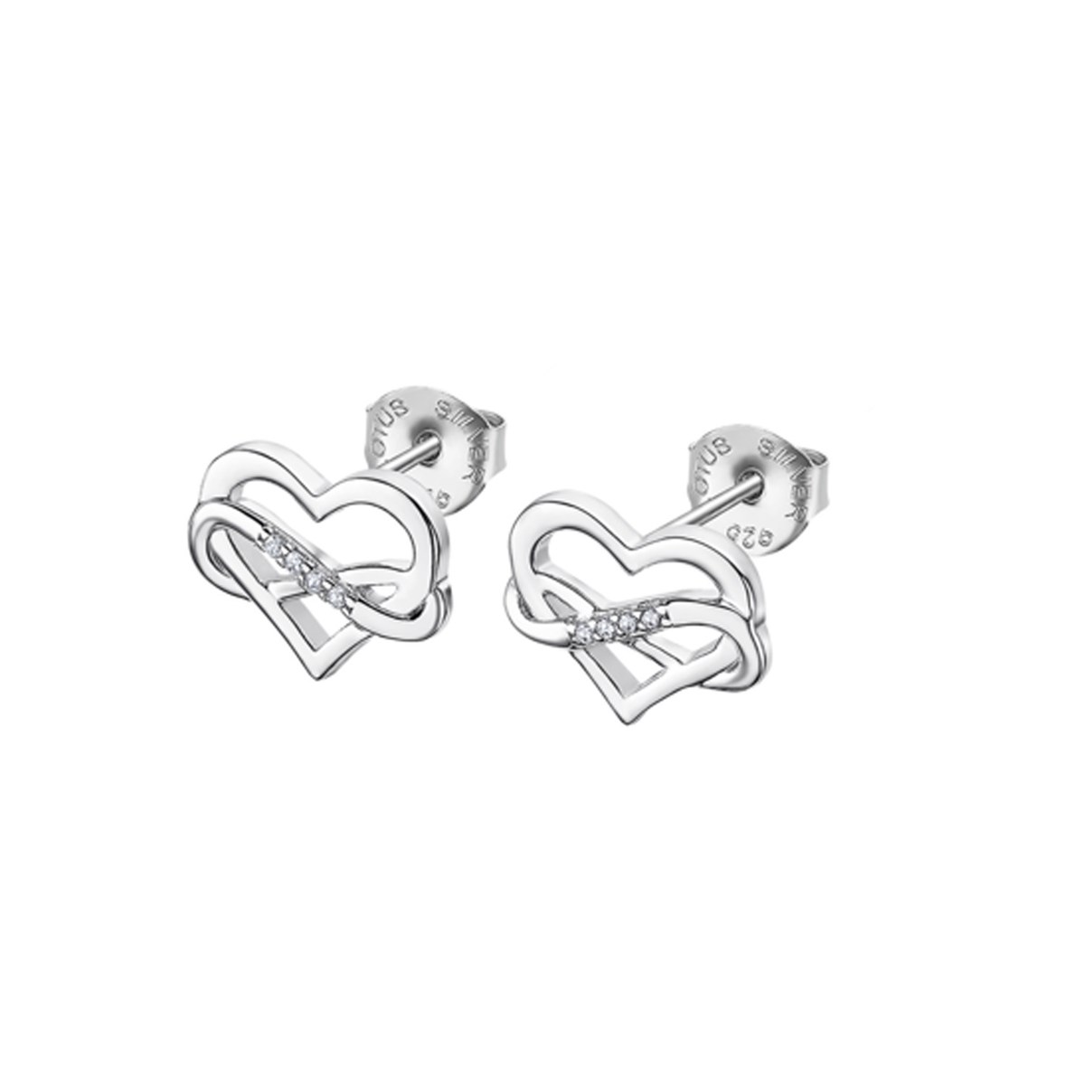 Boucles d'oreilles Lotus en argent oxyde