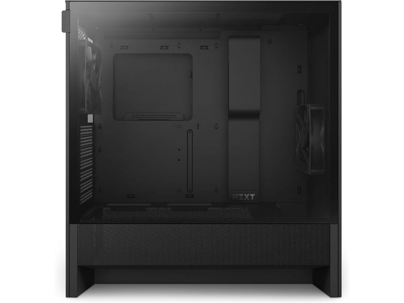 NZXT PC-Gehäuse H5 Flow Schwarz Kompaktes Mid-Tower-Gehäuse mit Seitenfenster