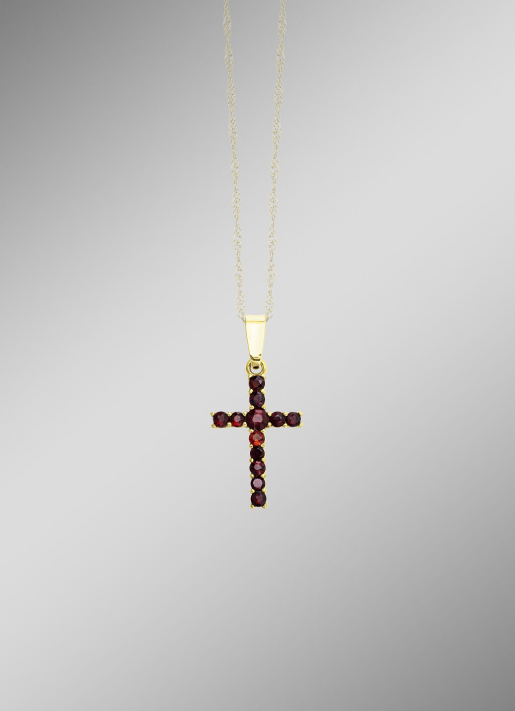 Kreuz-Anhänger mit Granat