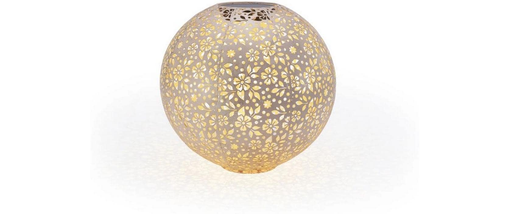 Windlicht Solar Antic Ball Carrera Ø 40 cm, HellrosaSolarleuchte zum Aufstellen