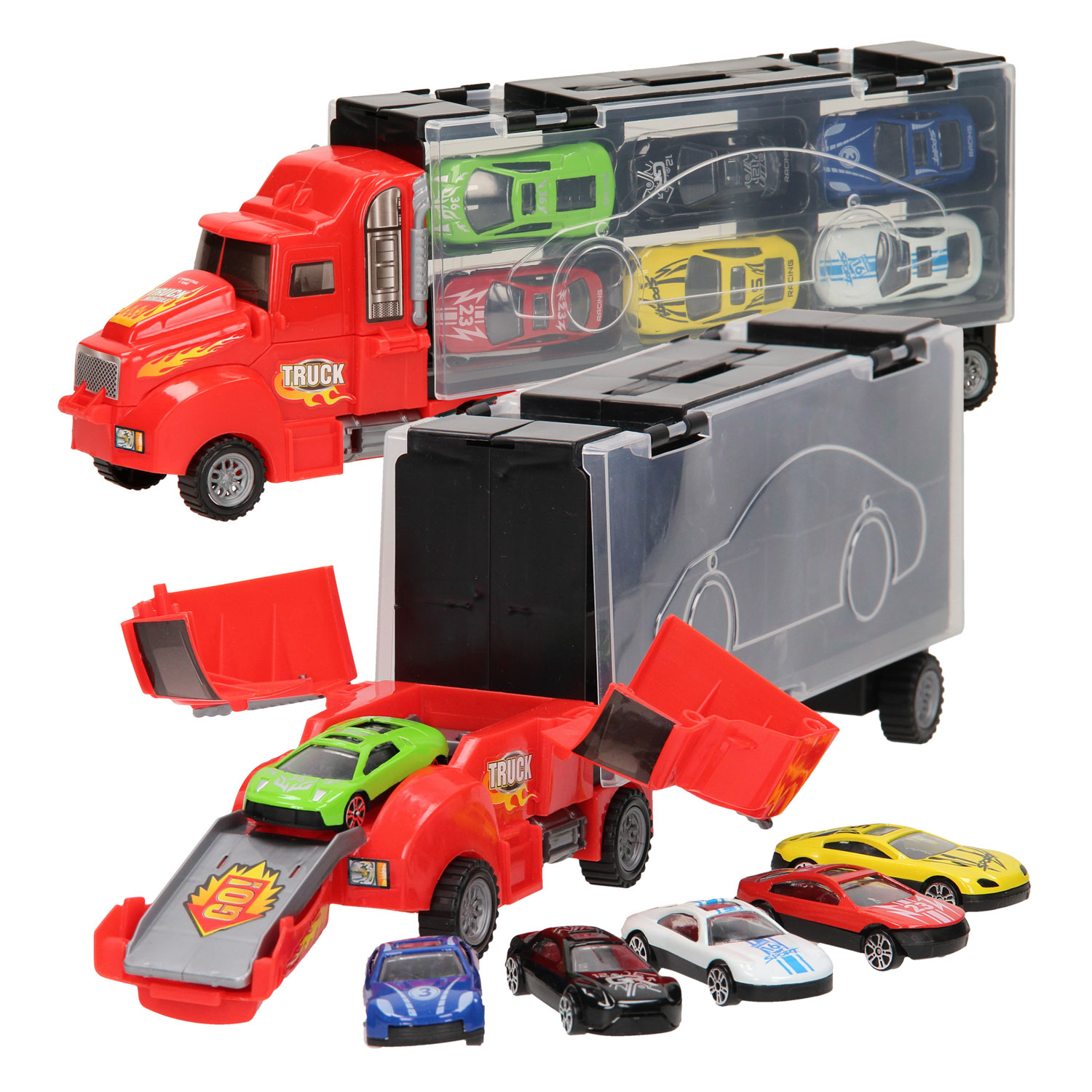 Opberg Autotransporter - Rood