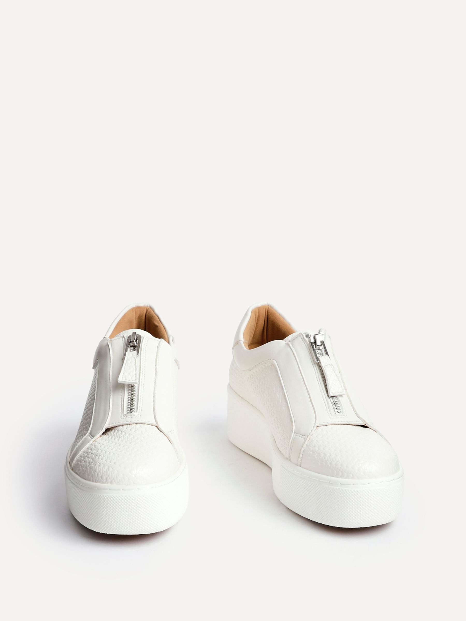 Linzi Piper Platform Trainers With Front Zip Detail