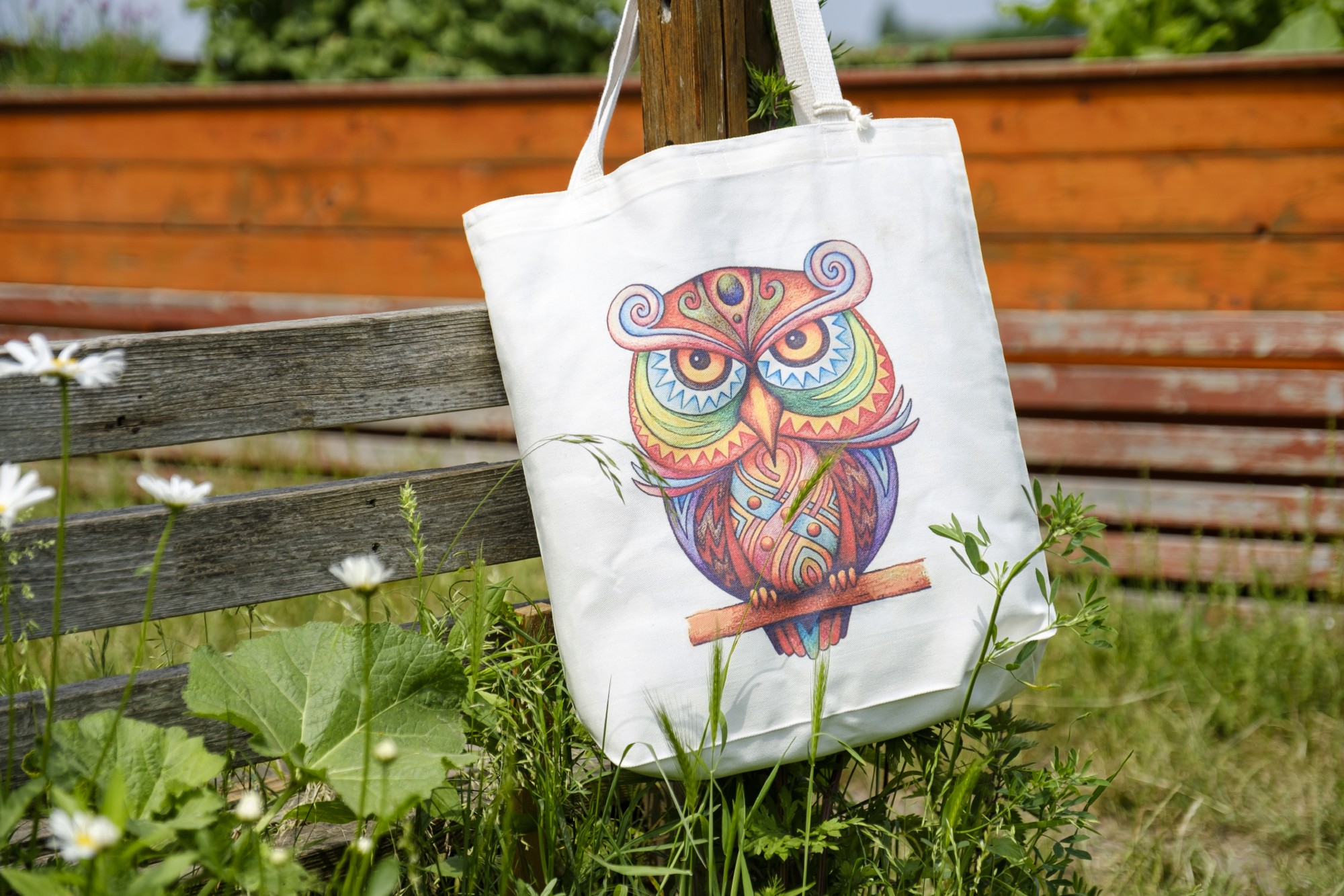 Stoffbeutel 'Eule', multicolor, L 40 cm, B 9 cm, H 40 cm günstig bestellen