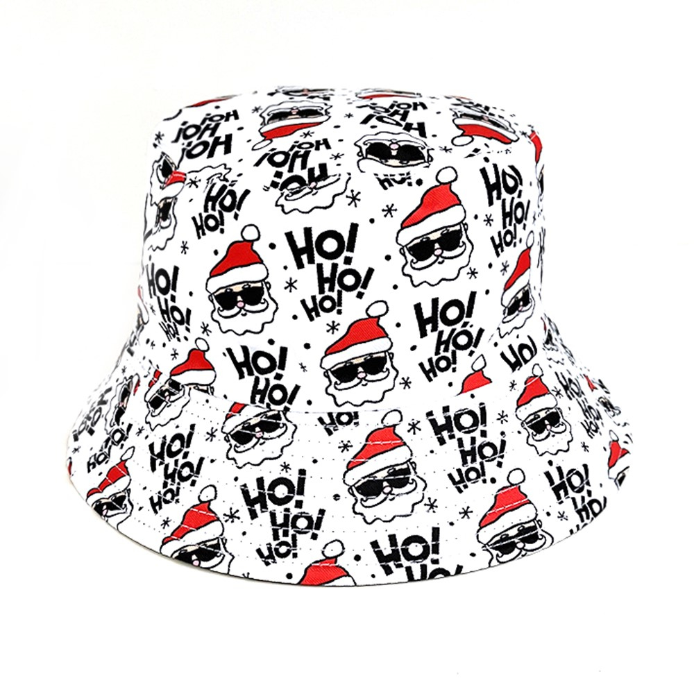 (56cm) Fischerhut Fashion Accessoire Weihnachts Bucket Hat - Ho! Ho! Ho!