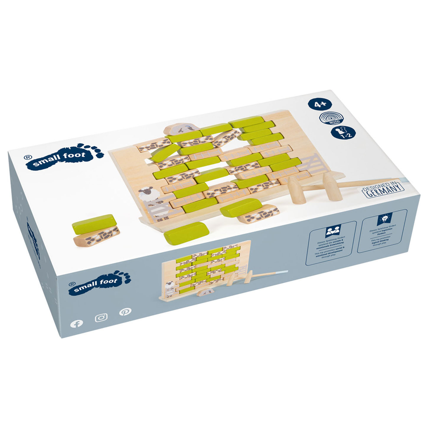Small Foot-Houten Wiebel Muur Spel