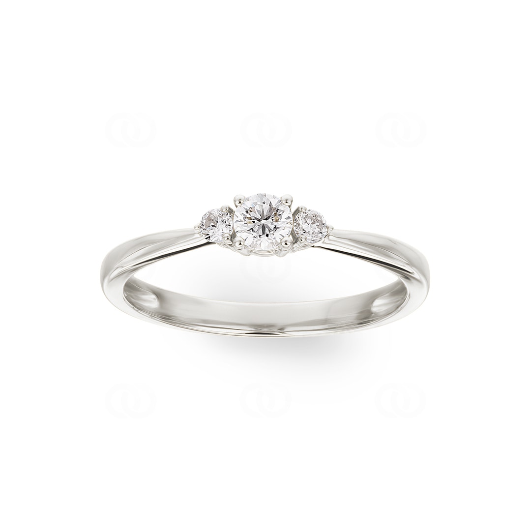 0.25 Karat Diamantring 750/18 K Weissgold