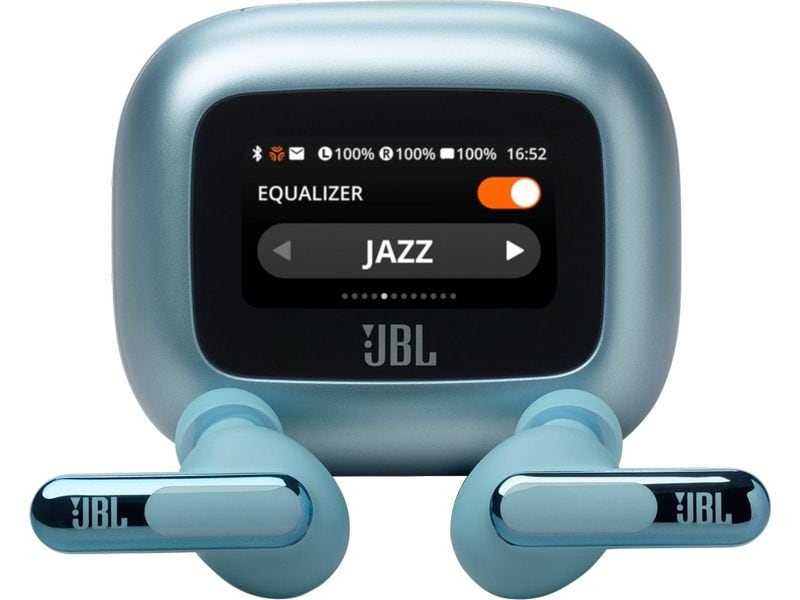 JBL Wireless In-Ear-Kopfhörer Live Beam 3 Blau Kabellose Noise-Cancelling-Kopfhörer mit Smart Charging Case