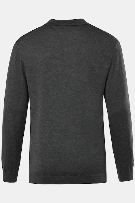 JP 1880 Strick-Poloshirt FLEXNAMIC®, Langarm, Merino-Mix, bis 7 XL