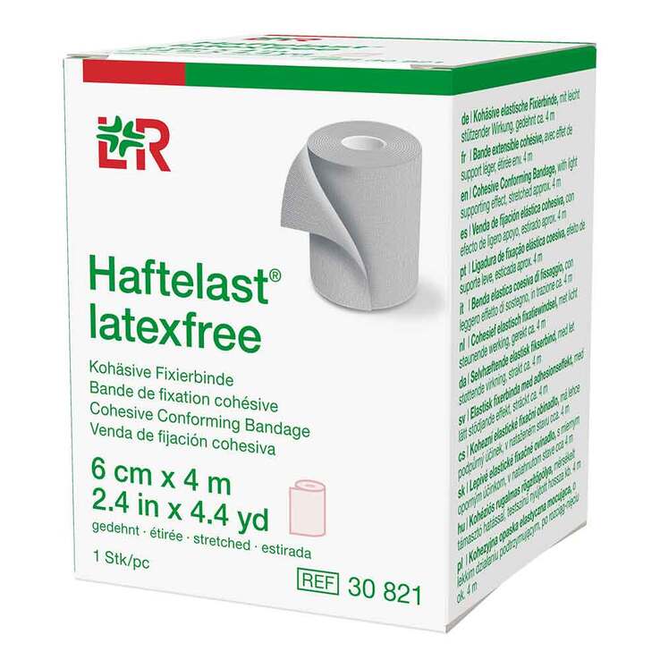 Haftelast Fixierbinde kohäs.latexfrei 6 cm x 4 m creme, 1 St