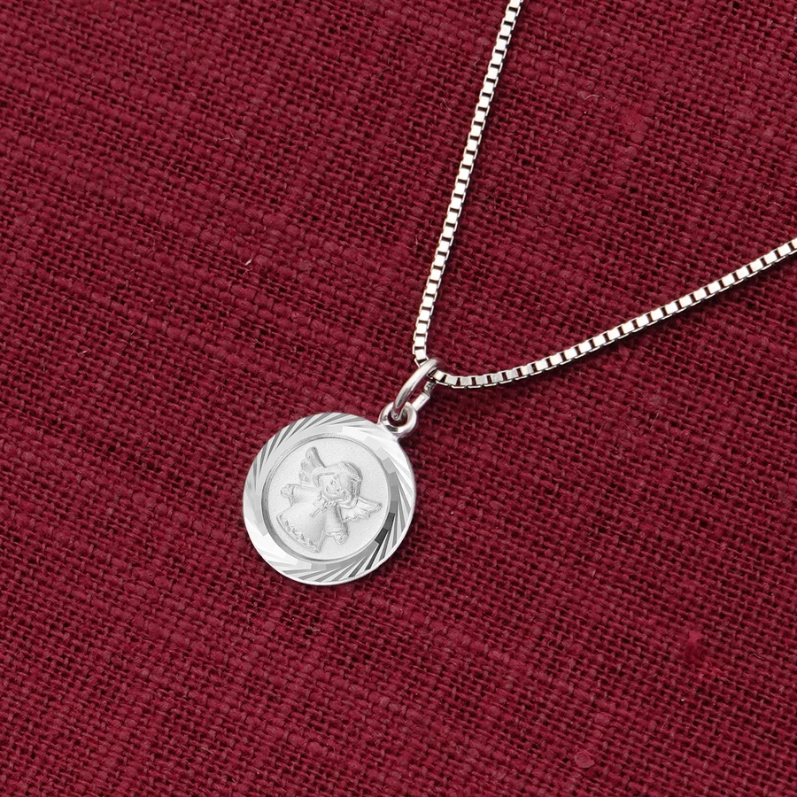 trendor Kinder-Kette mit Engel-Anhänger 925 Silber silver