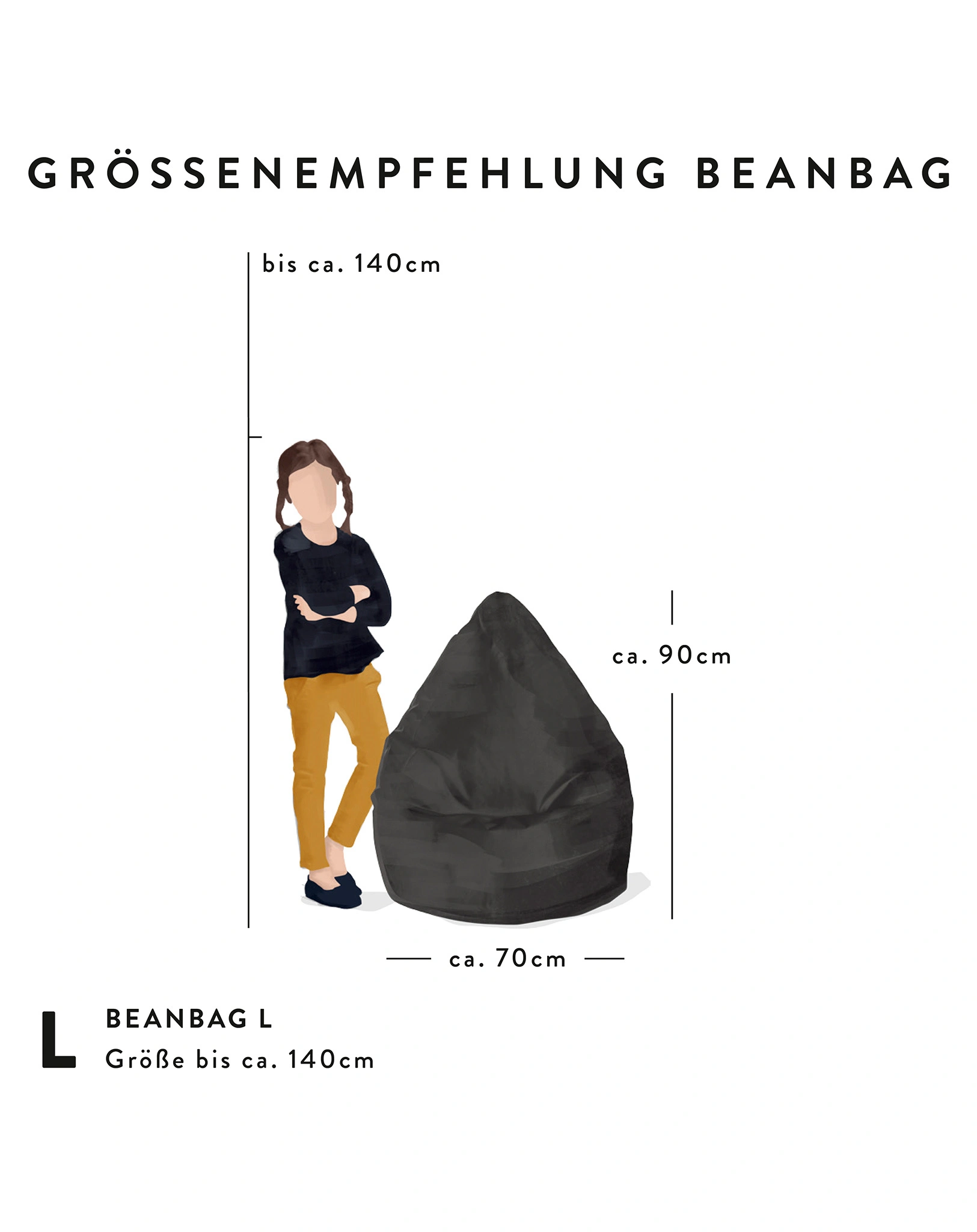 Sitzsack BeanBag BRAVA L (Farbe: altrose)