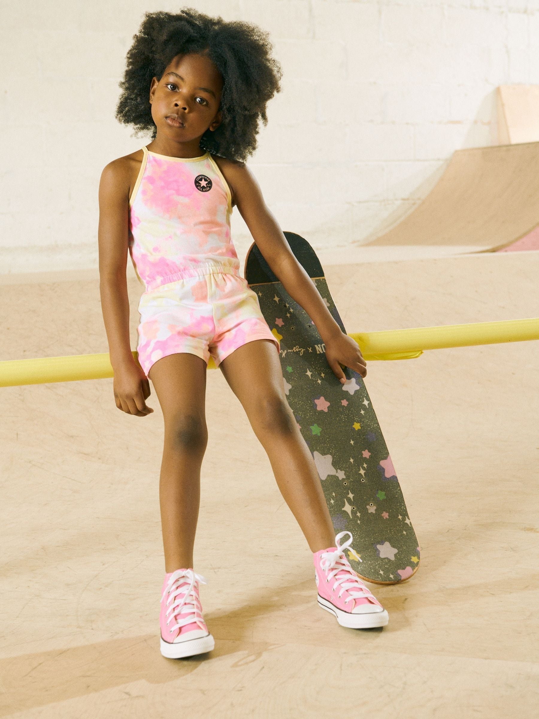 Roze - Converse Chuck Taylor All Star peutersneakers met hoog bovenwerk