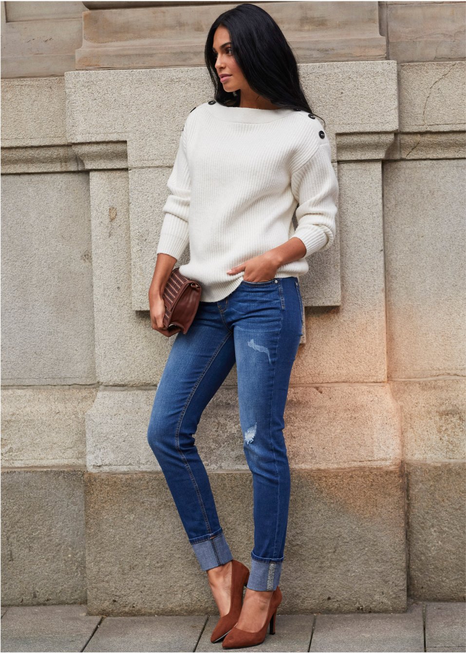 Pull oversize à boutons