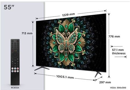 TCL - C6K Series - QD-Mini LED TV - 55 inch - 4K HDR - HDMI 2.1