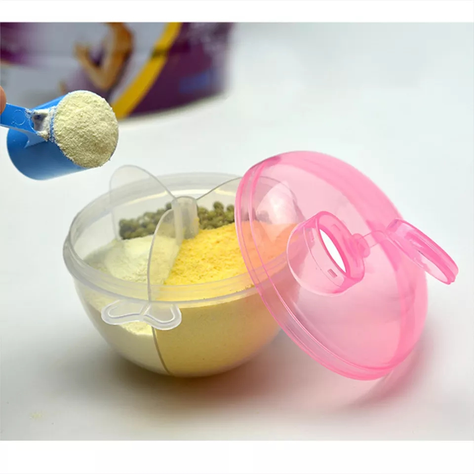 (3-fach) Baby Milchpulver Portionierer Säuglingsnahrung Aufbewahrungsbox - Pink