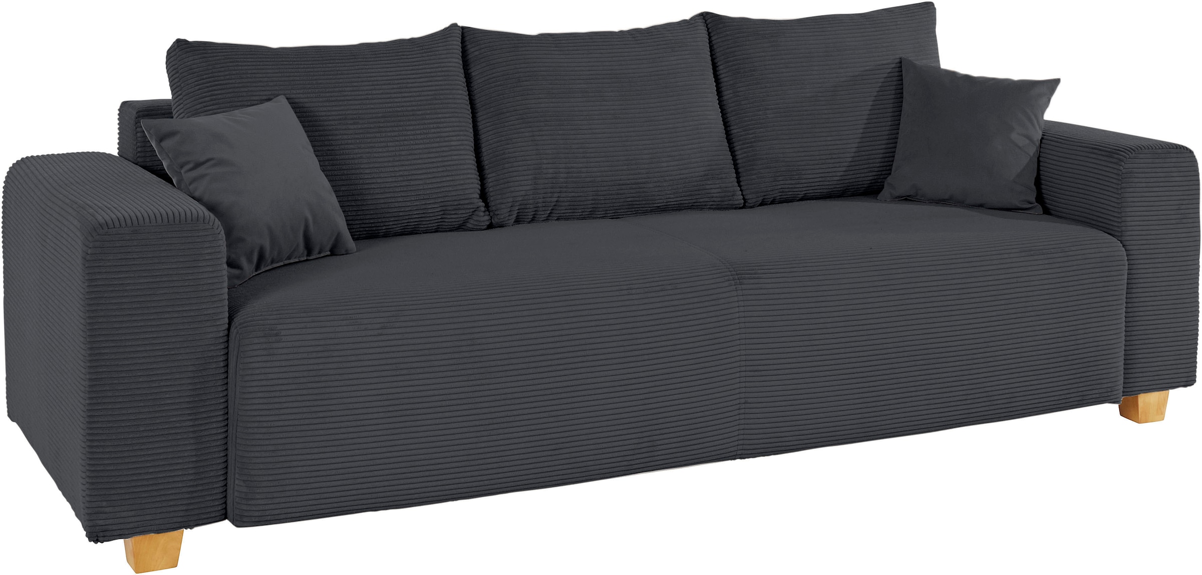 COLLECTION AB Schlafsofa »Yves, Liegefläche (B/T): 142/194 cm« inkl. Bettfunktion, Bettkasten, Federkern & Zierkissen