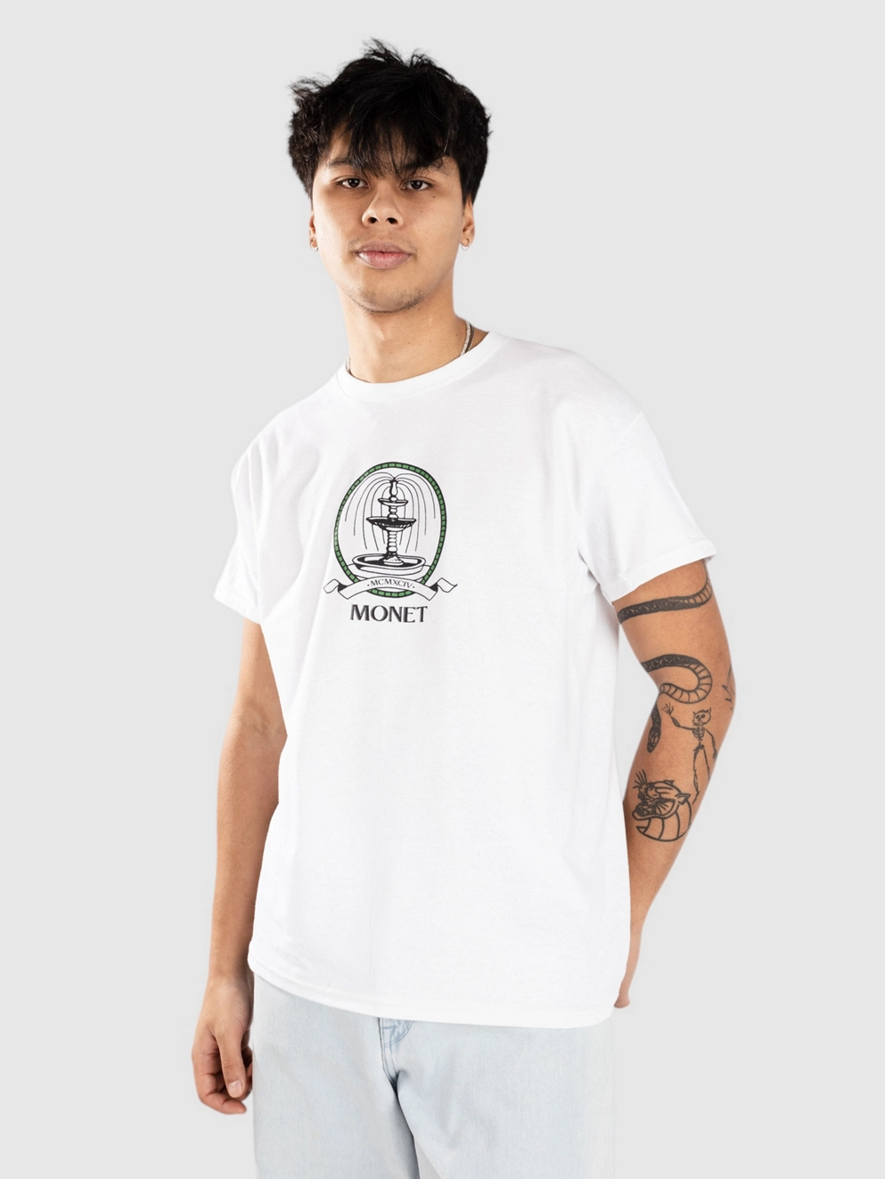 Monet Skateboards Old Money T-Shirt blanc white