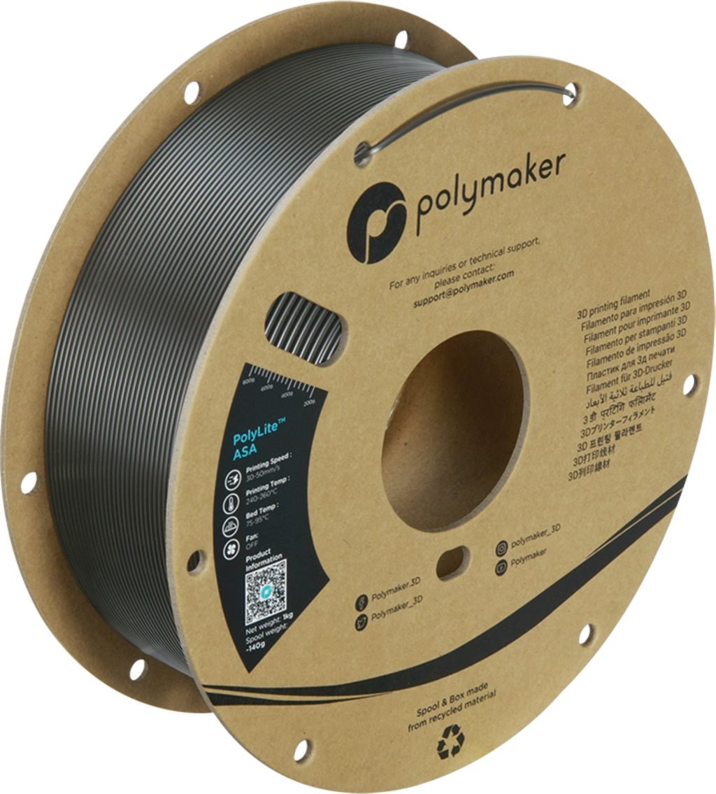 Polymaker  PolyLite ASA Dark Grey Green, 1,75 mm / 1000 g    Die Alternative zu ABS Filament
