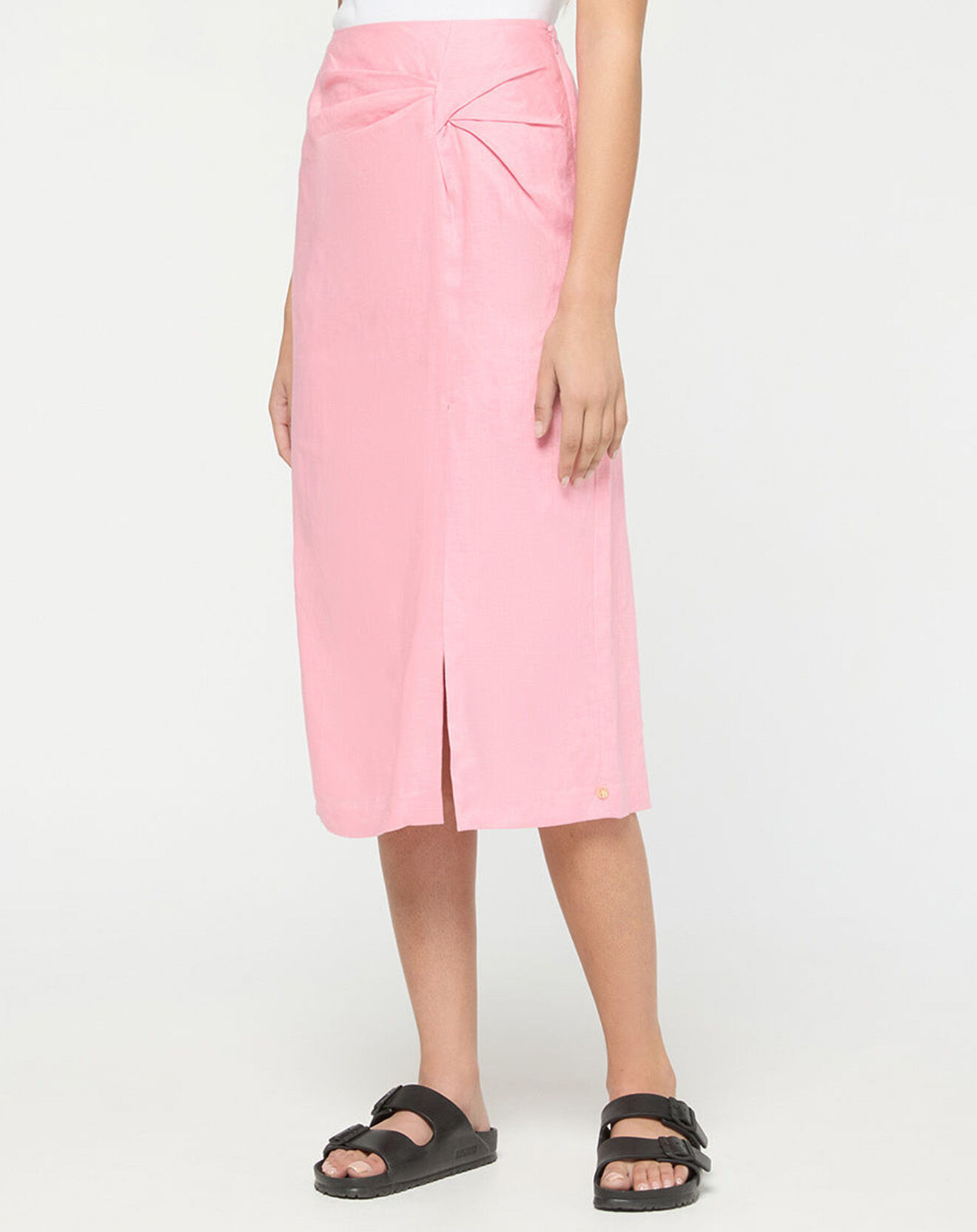 Scotch & Soda Jupe Midi 100% Lin rose