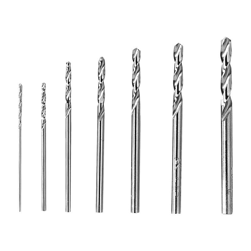 Sett med presisjonsbor 7 deler 0,8/1,2/1,6/2,0/2,4/2,8/3,2 mm