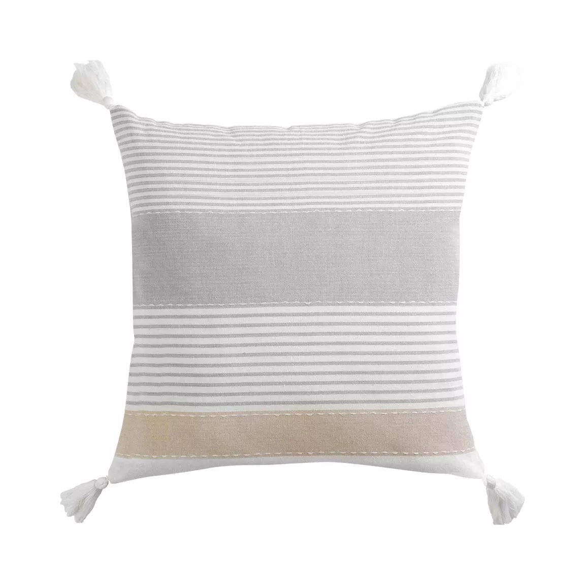 Coussin carré coton (60 x 60 cm) Iliade Blanc
