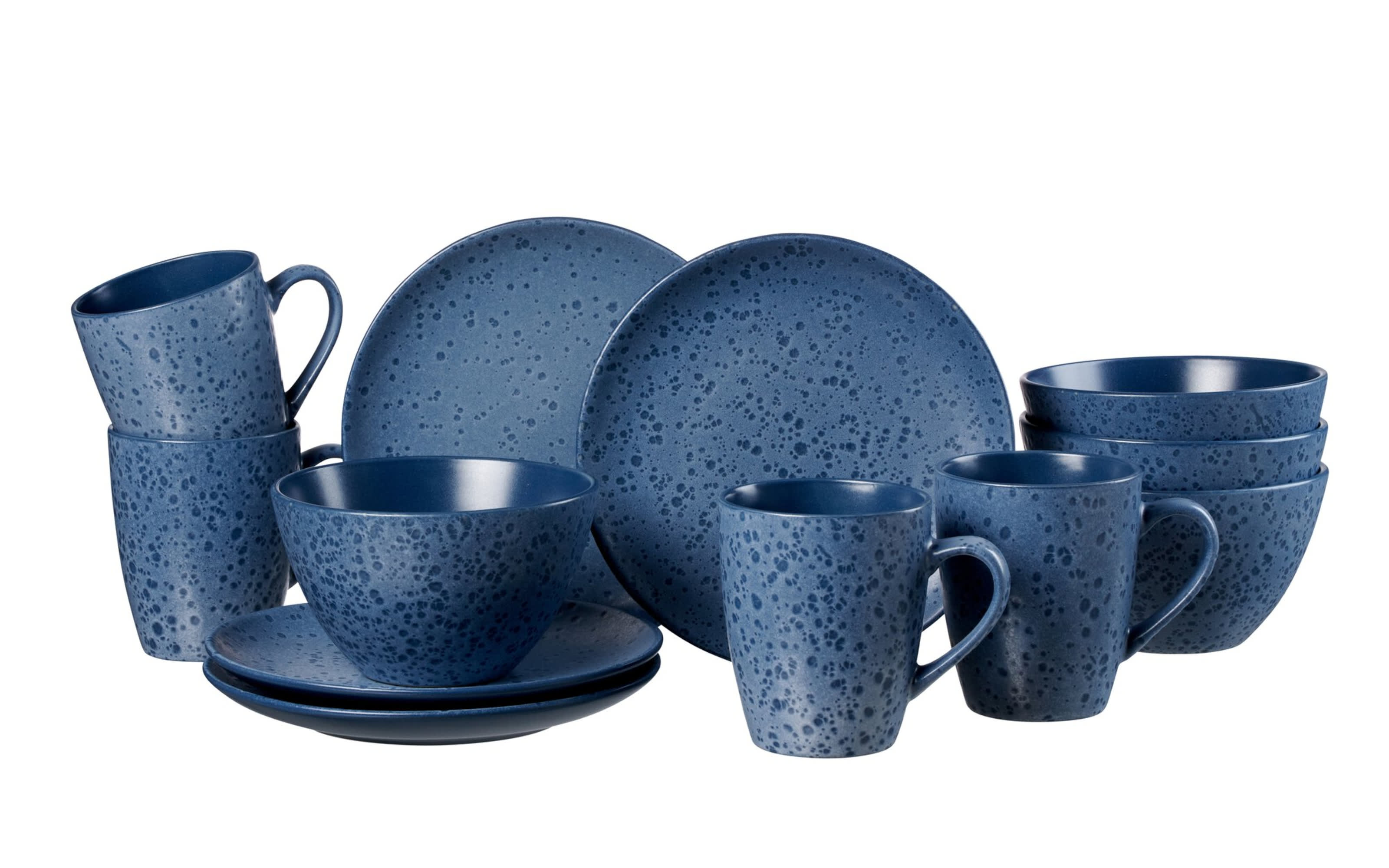 Frühstücksset Kitwe, blau, 12-teilig