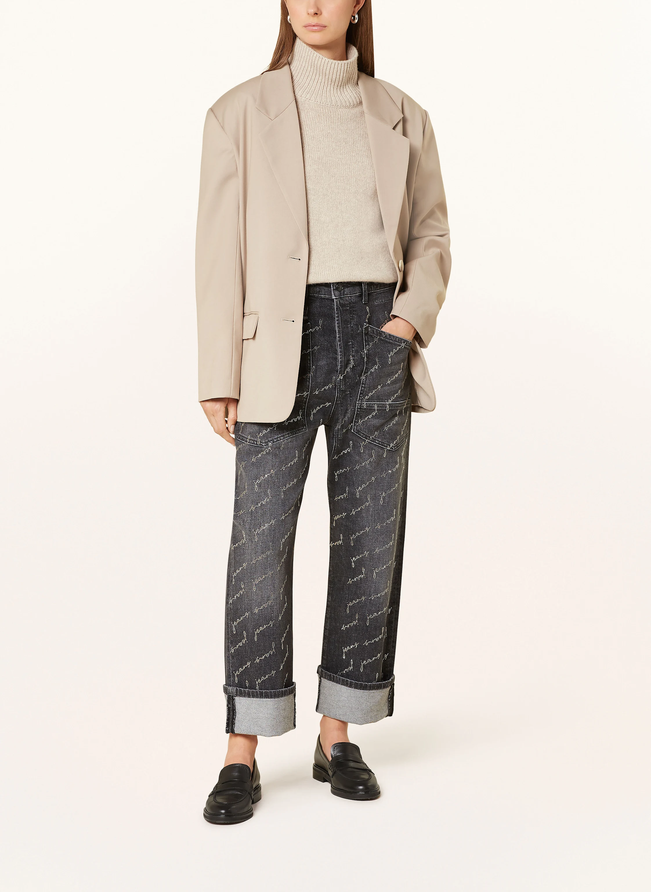MAC Boyfriend Jeans BAGGY mit Schmucksteinen