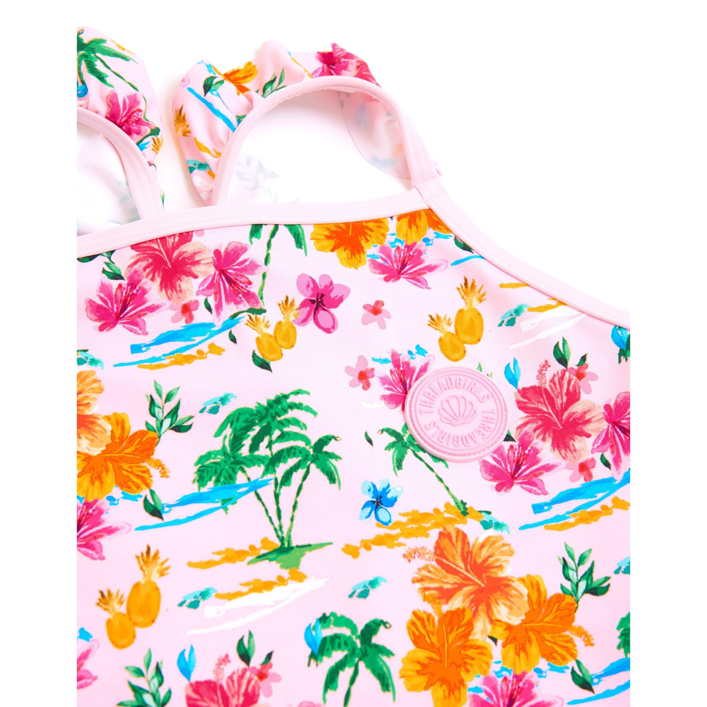 Threadbare Floral Print Set Hat And Swimsuit Juniors