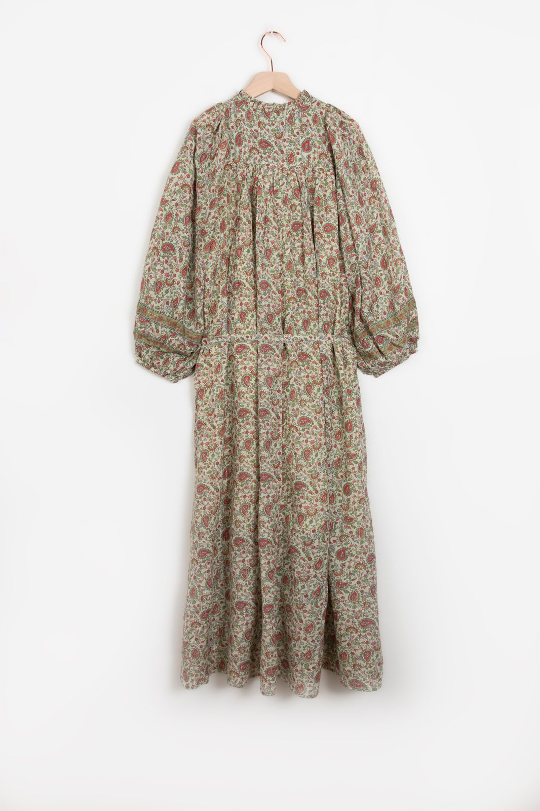 Groene maxi jurk met paisley print