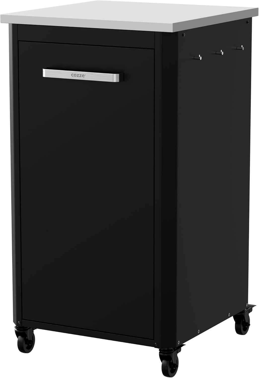 cozze® Outdoor Küche | H110 cm | Edelstahl Arbeitsplatte | Modulares Design | Mit Stauraum & Haken | Wetterfest & Robust | Für Pizzaofen & Grill