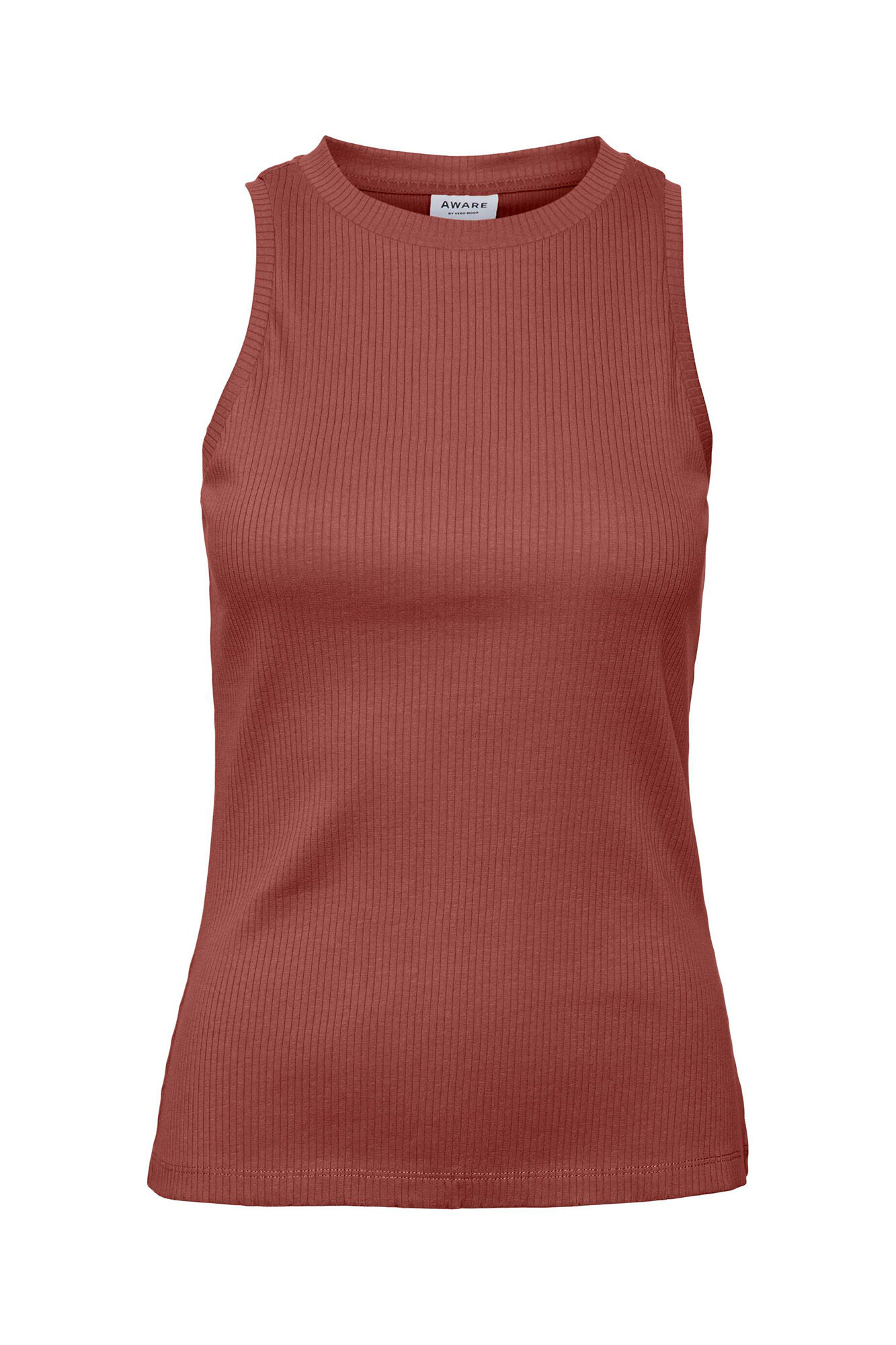 Camiseta sem mangas de algodão - Vermelha