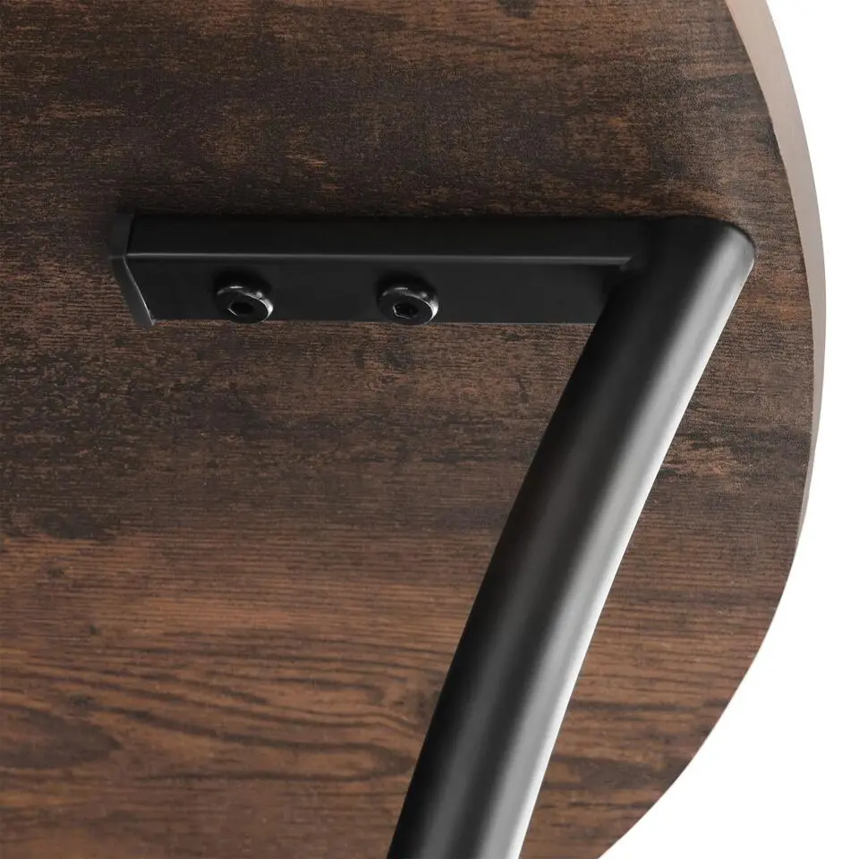 tectake Bijzettafel Saint Louis, Industrieel Hout Donker, Rustiek