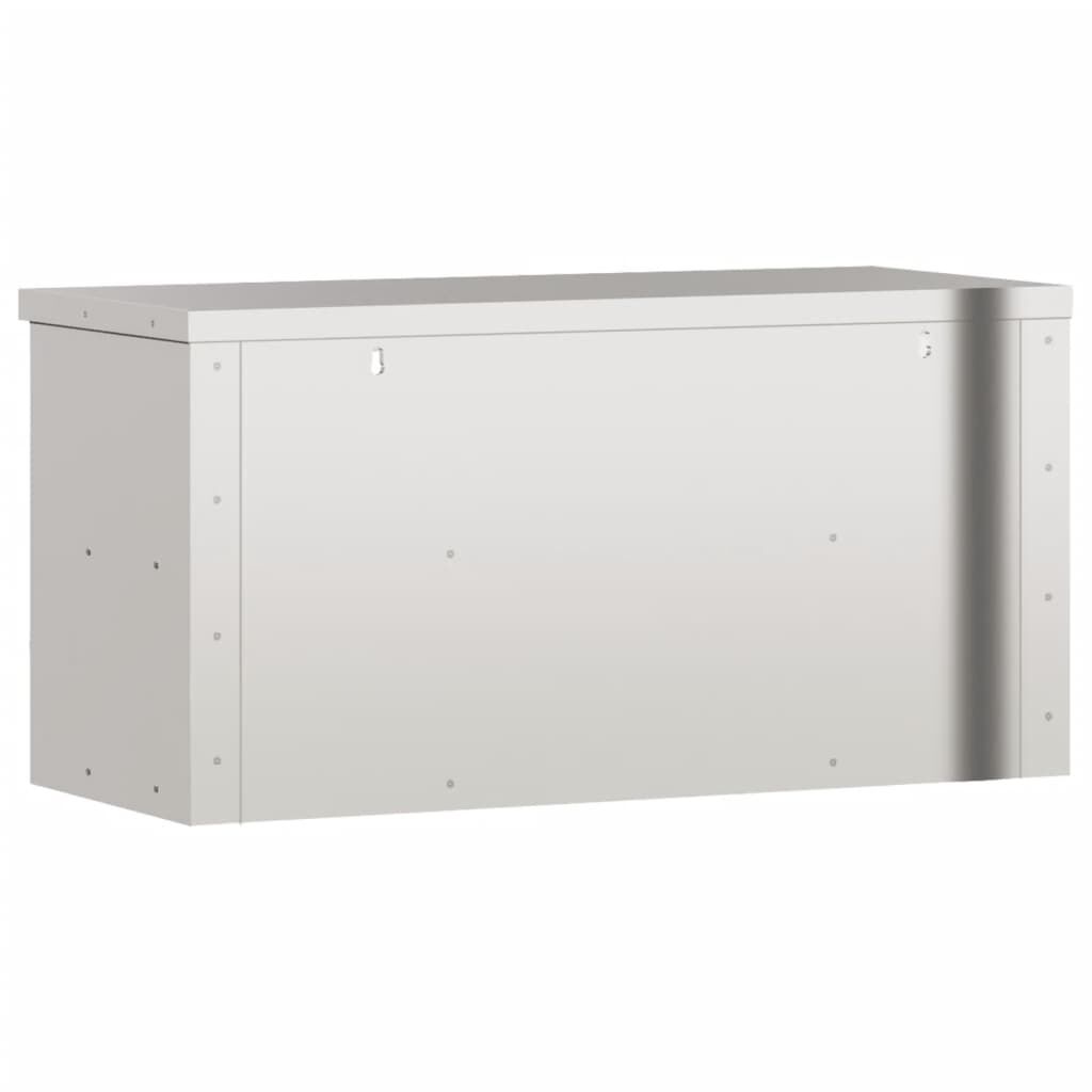 vidaXL Wandkast met plank van roestvrij staal