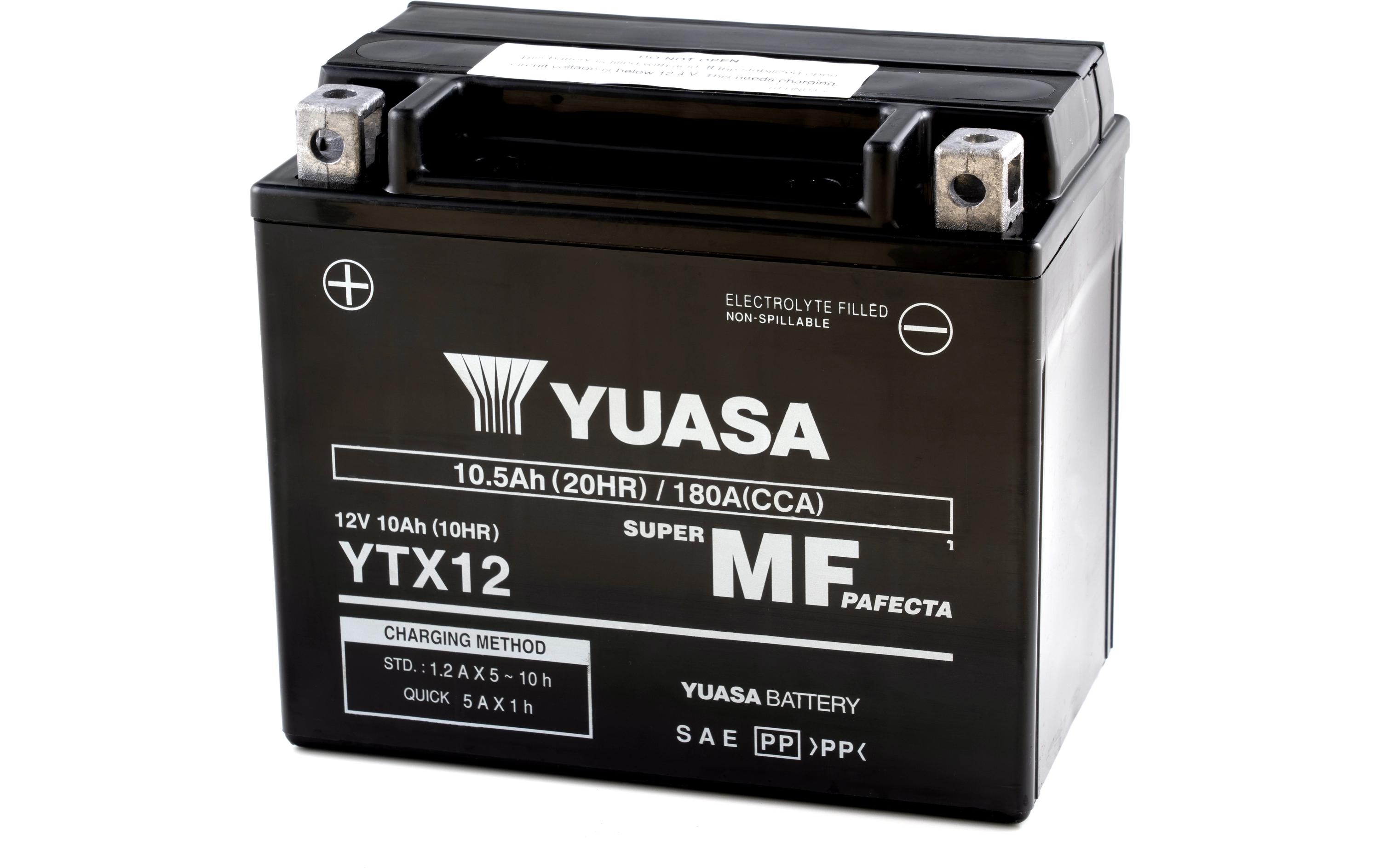 Motorradbatterie AGM 12V/10.5Ah/180ABlei (Pb) Starterbatterie