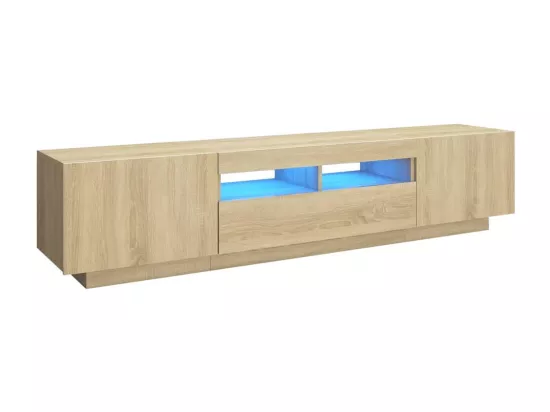 Meuble TV avec lumières LED Chêne sonoma 180x35x40 cm