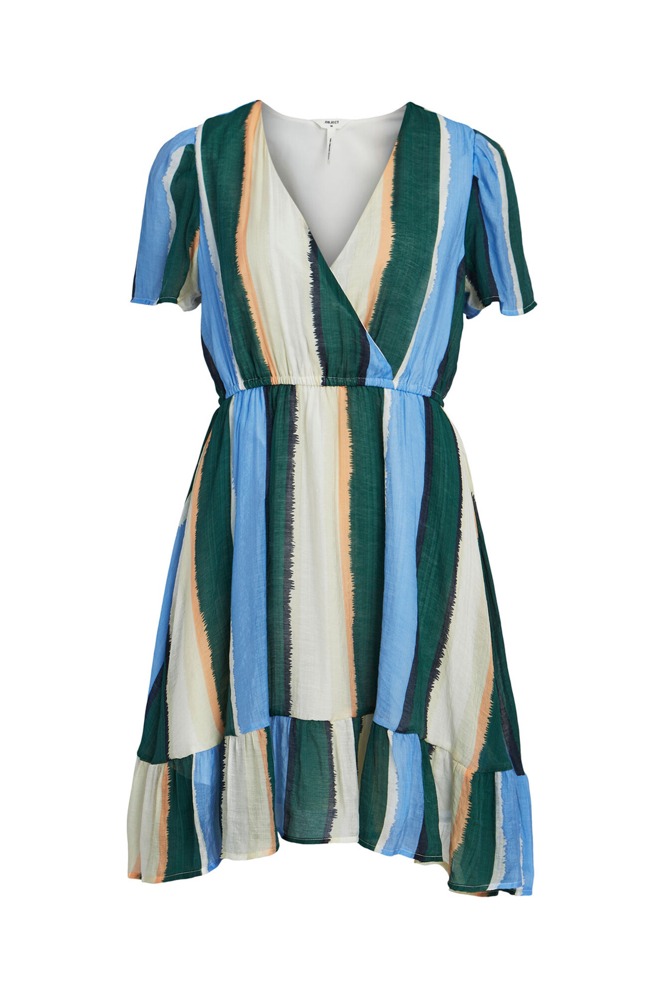 Vestido curto envelope - Verde