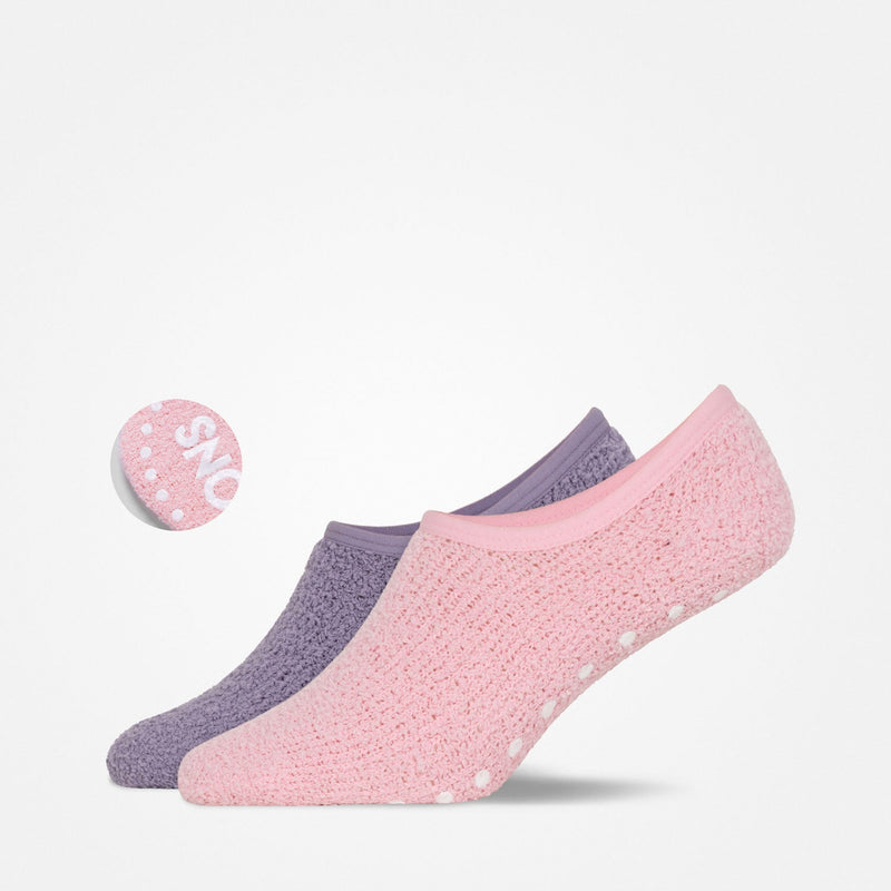 Fluffy Füßlinge für Herren & Damen Mix (Pink/Lavendel)