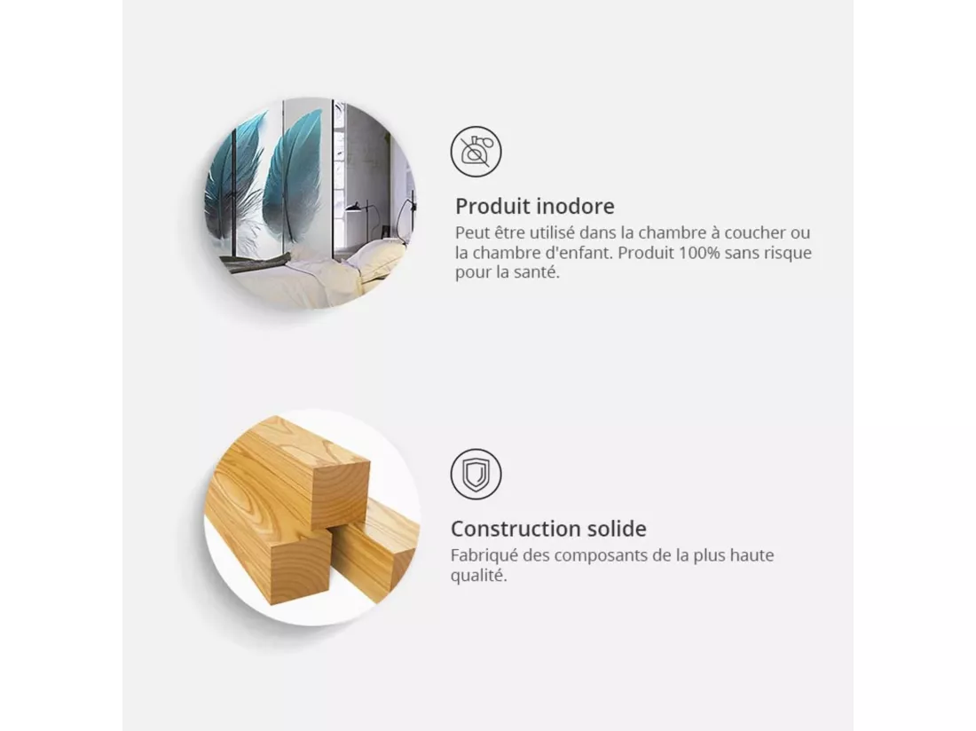 Paravent 5 Volets aux Couleurs Variées pour Déco Moderne