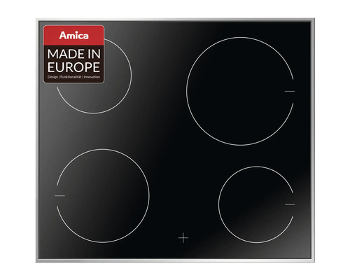 Glaskeramische kookplaat met frame Amica 57,6 x 51,8 cm 4 kookzones EC 744 000 E