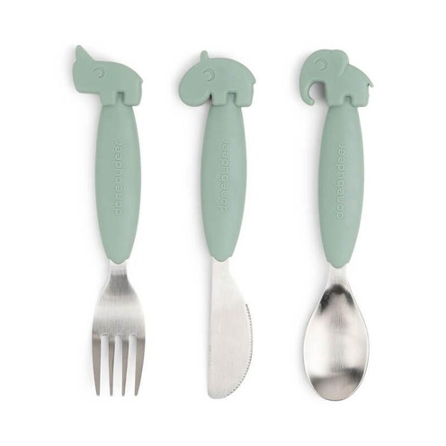 Set de couverts Easy-grip Deer friends Vert - DONE BY DEER