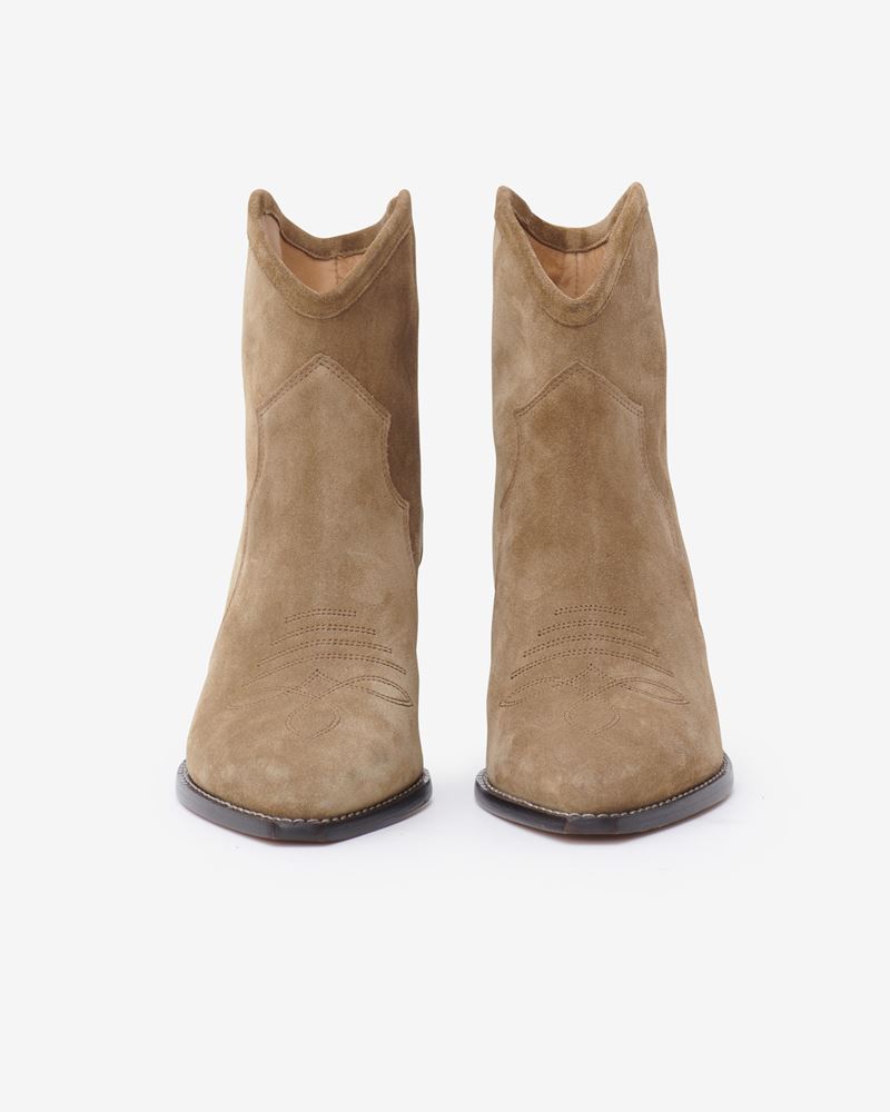 BOTTINES EN CUIR VEAU VELOURS DARIZO