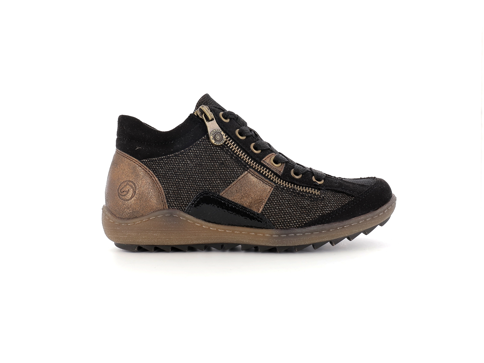 Remonte-R1481 Matières combinées Noir Bronze