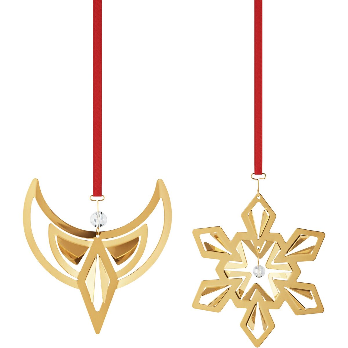 Christmas Collection 2024 Engel & Snøfnugg julepynt, 18K gullbelegg