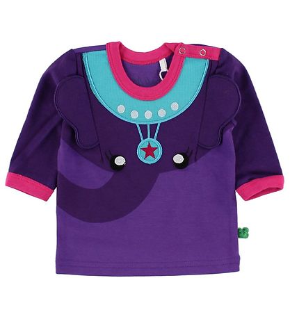 Freds WoRød Bluse - Lilla m. Elefant