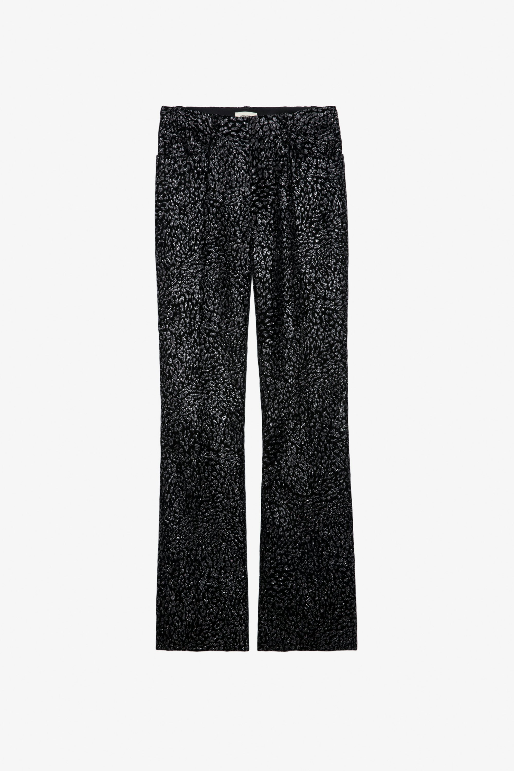 Pantalon Piston Velours Glitter